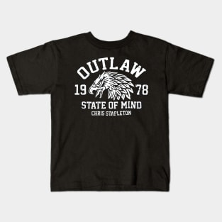 Outlaw Chris Stapleton Retro Country Kids T-Shirt